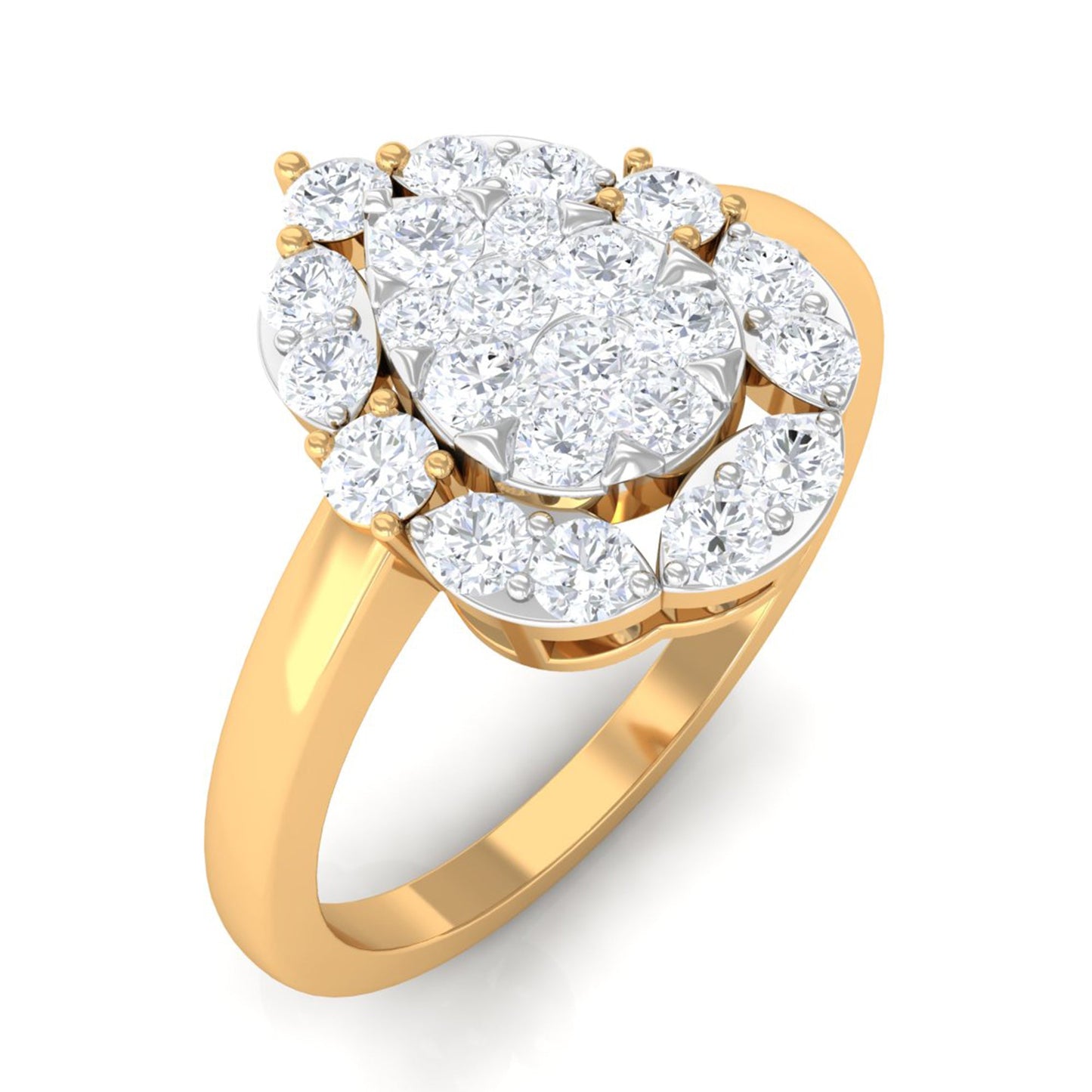 Cubic Zirconia Engagement Ring in Illusion Setting