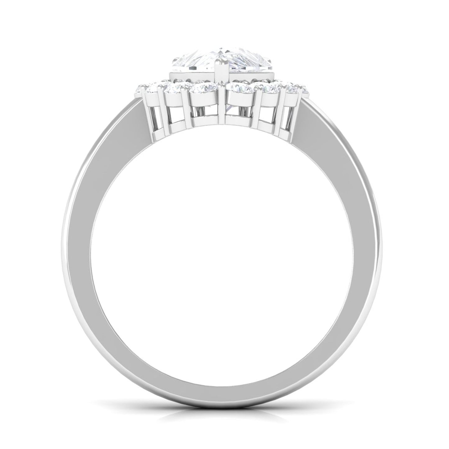 Zircon Teardrop Vintage Inspired Engagement Ring