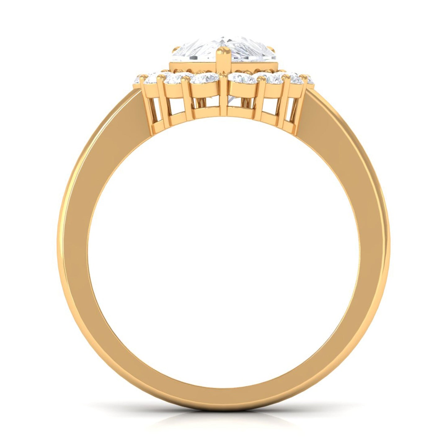 Zircon Teardrop Vintage Inspired Engagement Ring