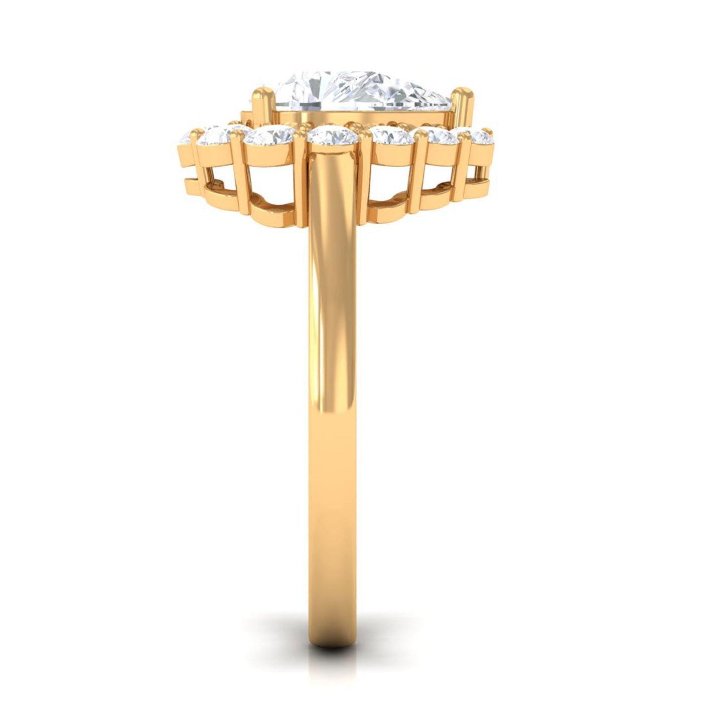 Zircon Teardrop Vintage Inspired Engagement Ring