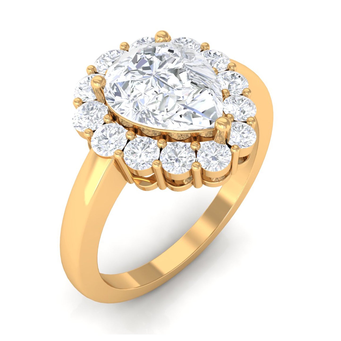 Zircon Teardrop Vintage Inspired Engagement Ring