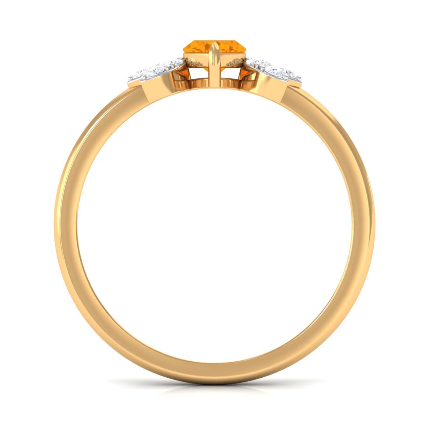 3/4 Ct Marquise Fire Opal and Diamond Engagement Ring