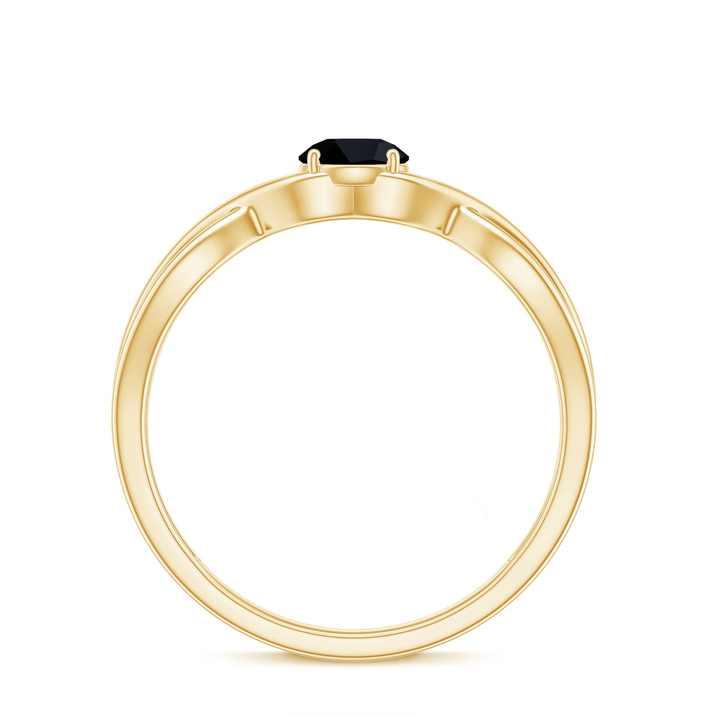 Solitaire Black Onyx Infinity Promise Ring for Women