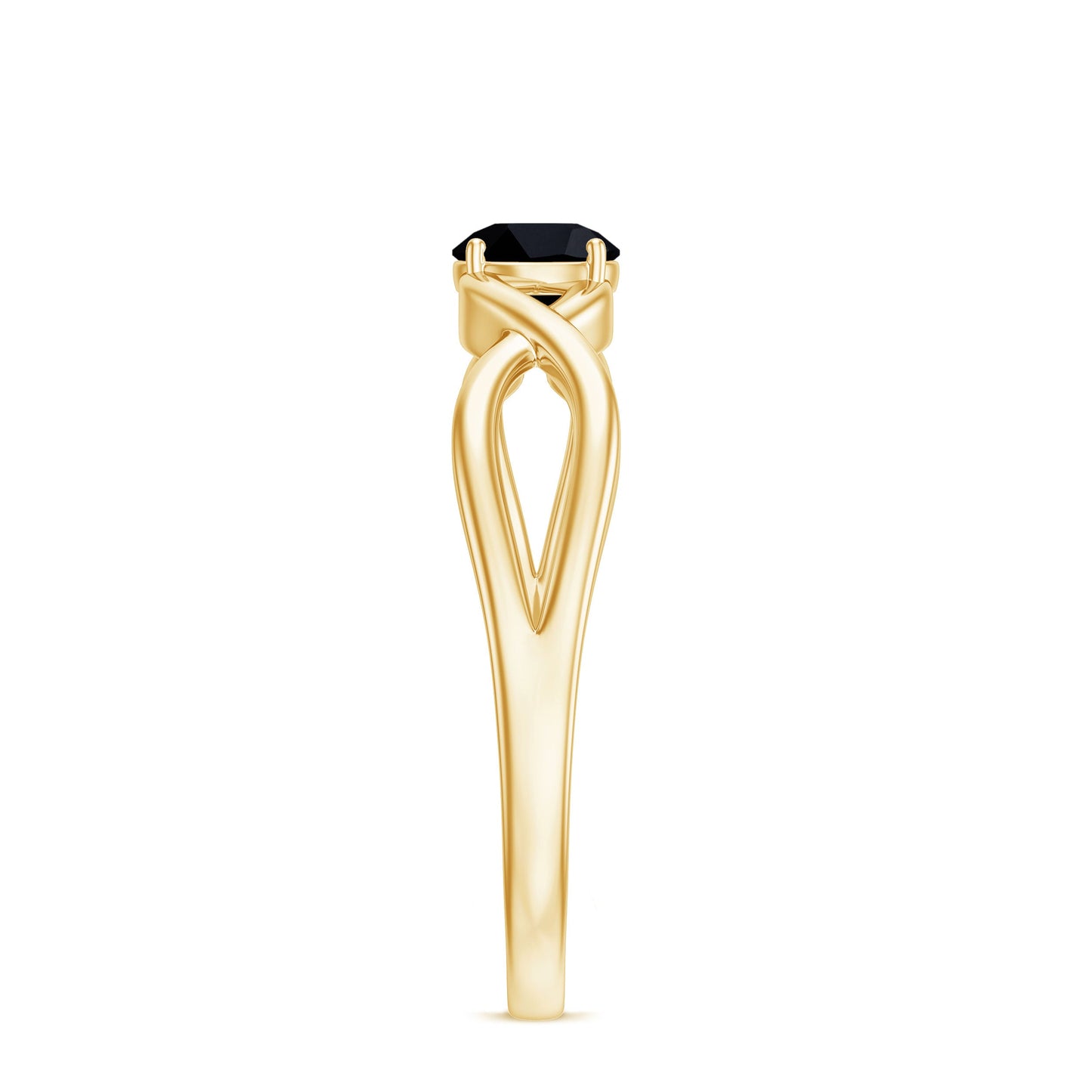 Solitaire Black Onyx Infinity Promise Ring for Women