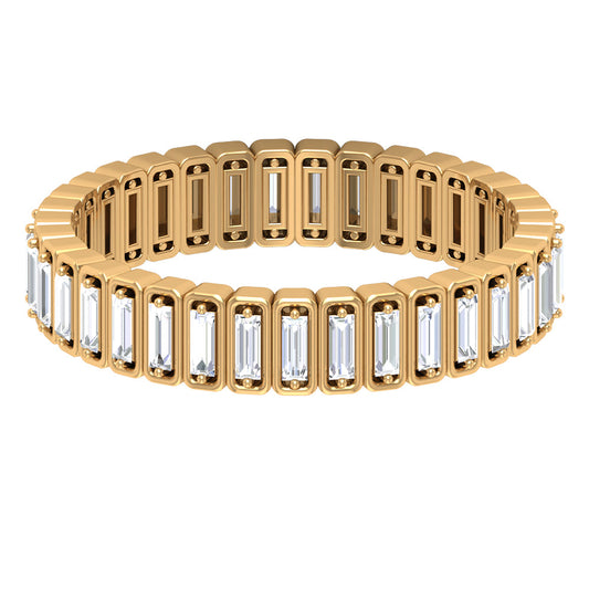 Natural Baguette Diamond Eternity Wedding Band