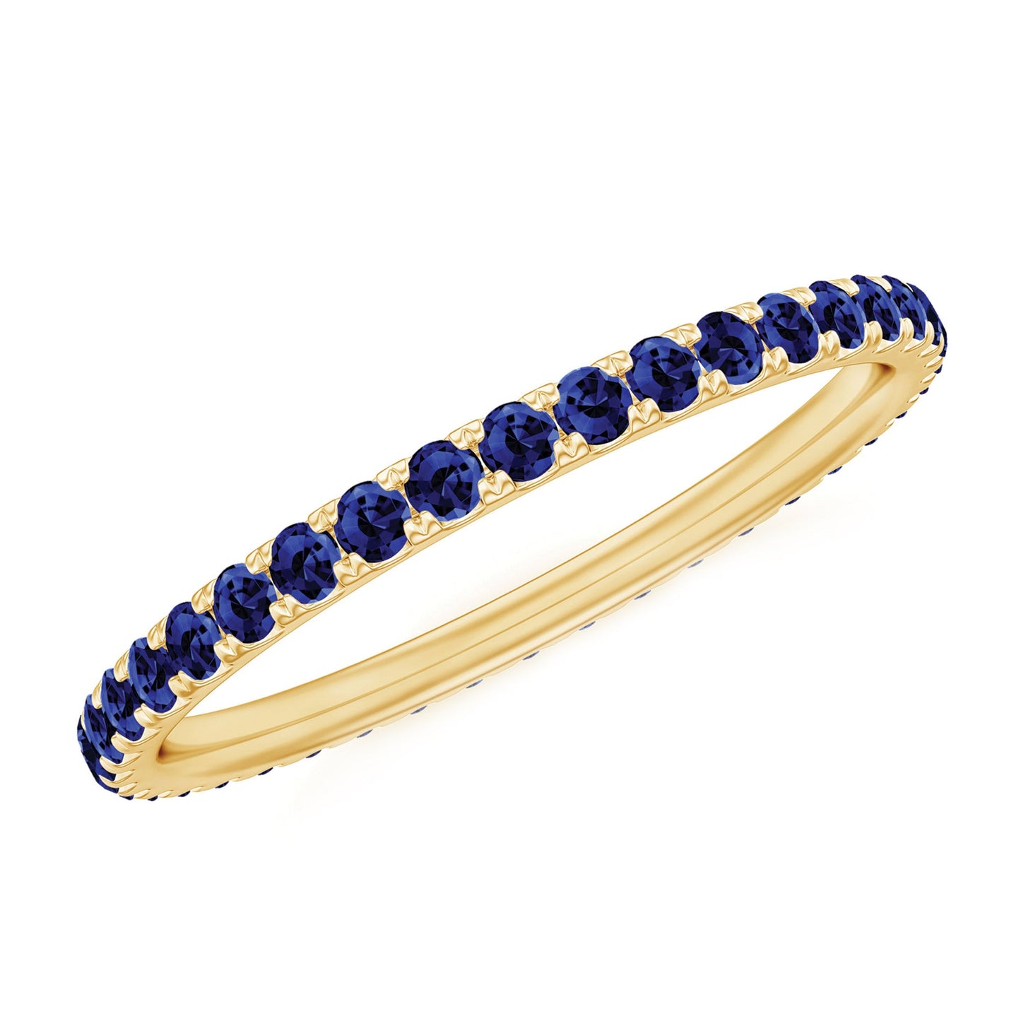 Certified Lab Grown Blue Sapphire Eternity Ring for Women