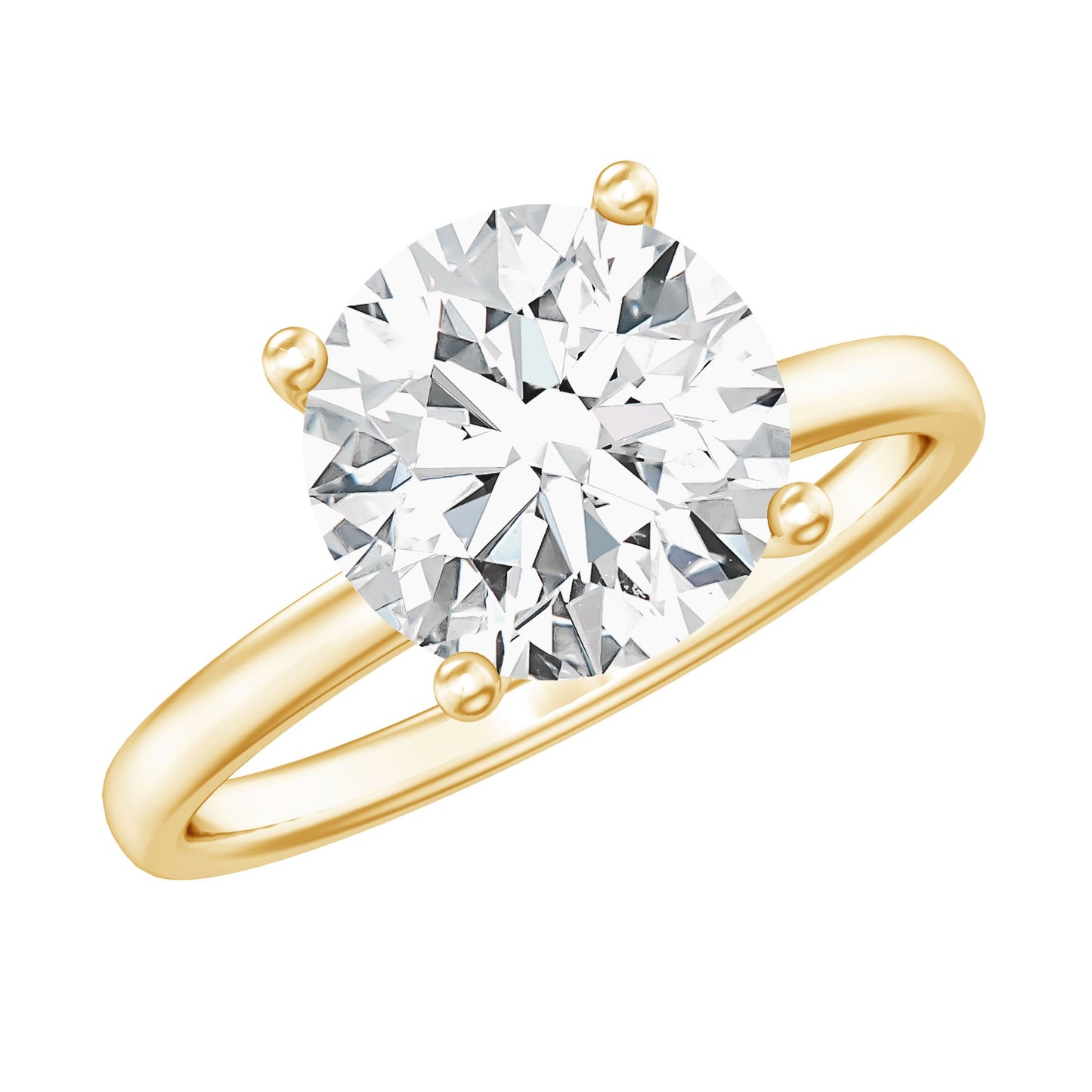 Certified 2.5 CT Lab Grown Diamond Solitaire Engagement Ring