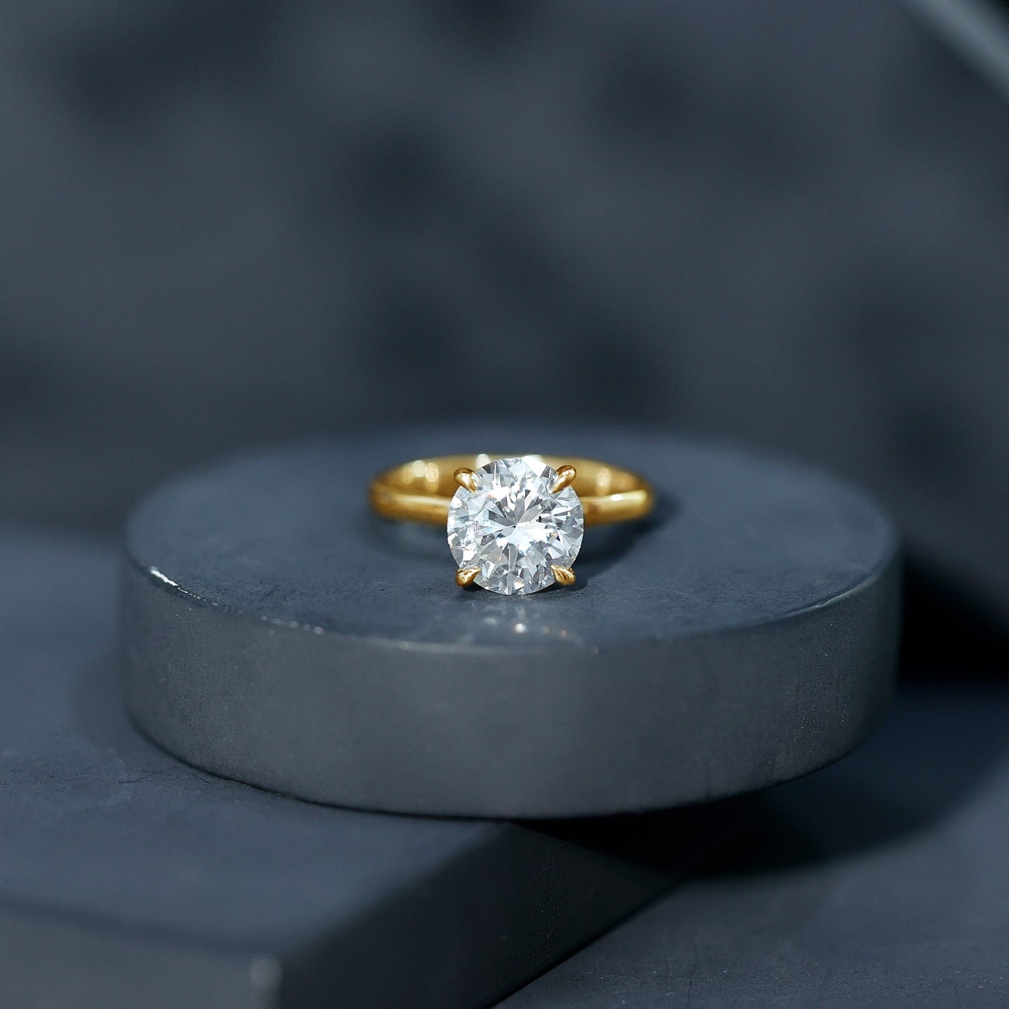 Certified 2.5 CT Lab Grown Diamond Solitaire Engagement Ring