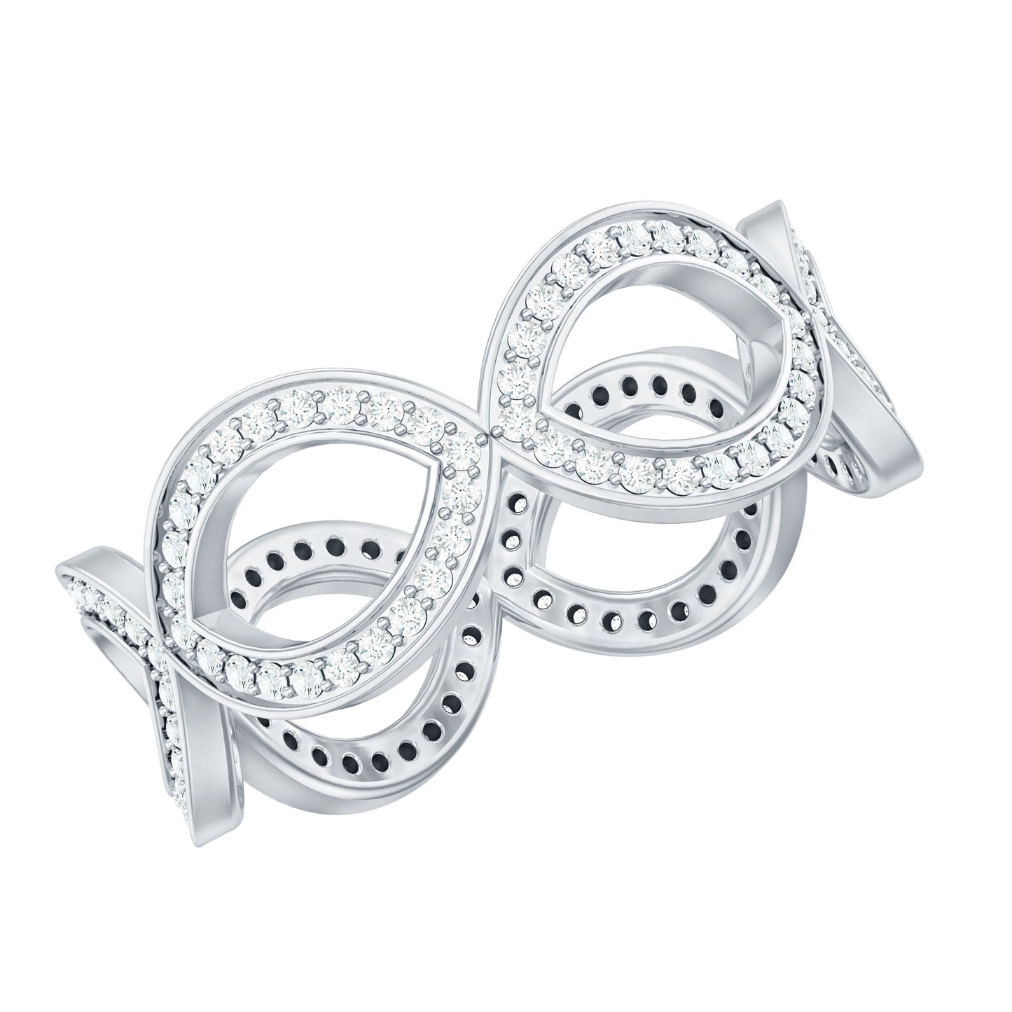 Moissanite Infinity Eternity Band Ring