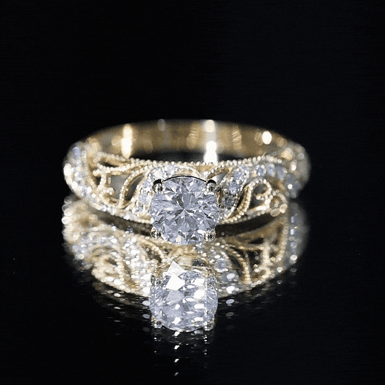 3/4 CT Cubic Zirconia Vintage Inspired Engagement Ring