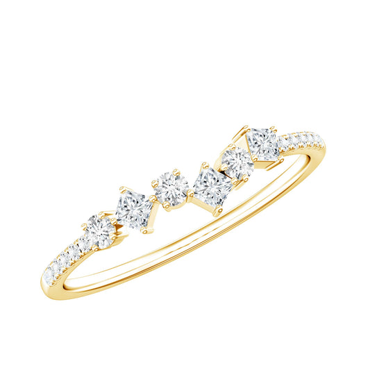 Certified Moissanite Promise Ring for Her