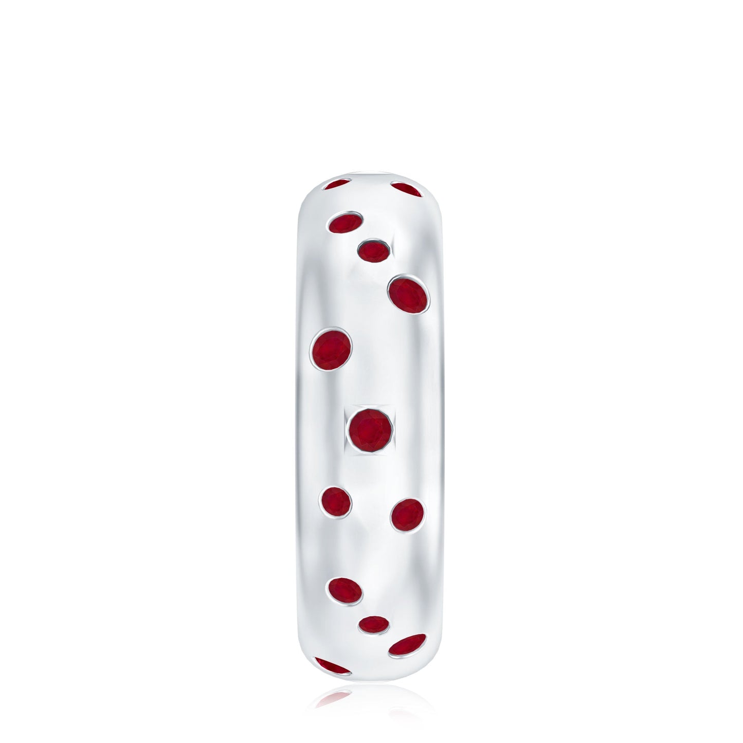 Natural Ruby Wide Band Ring for Women