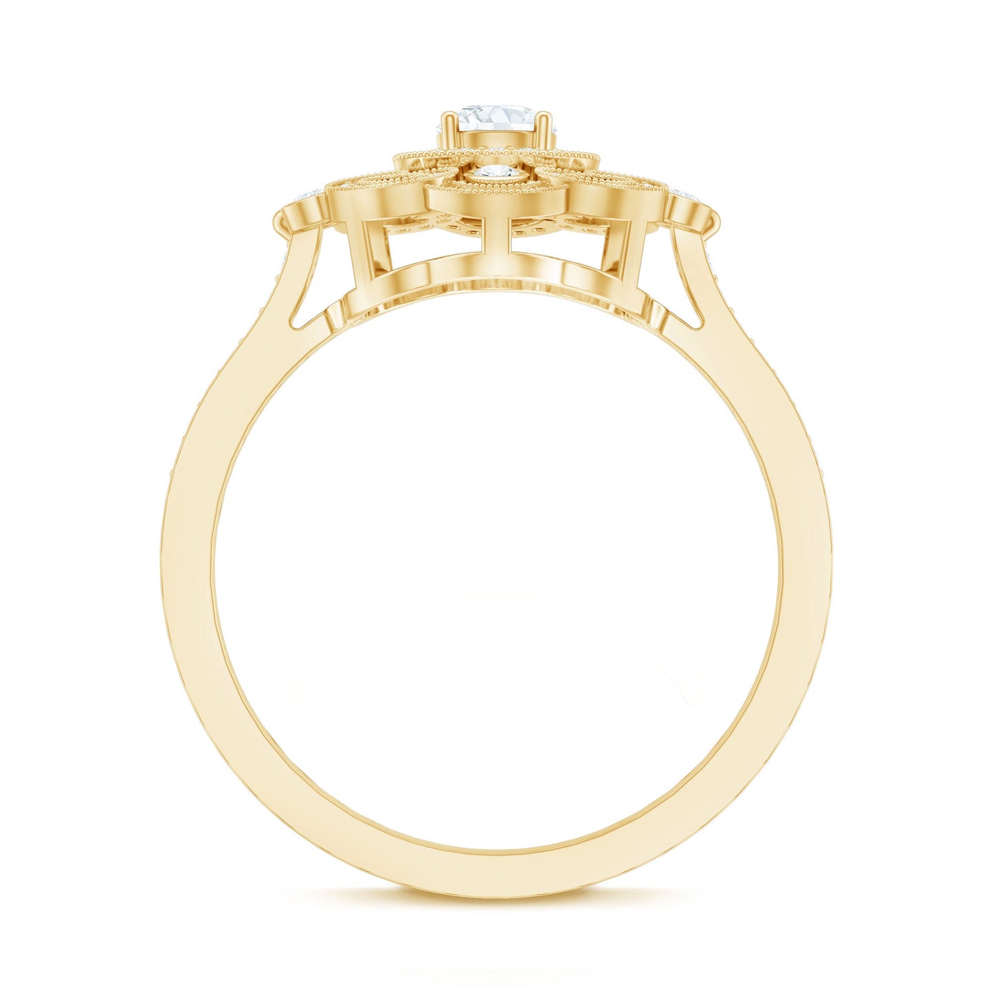 Vintage Looking Diamond Engagement Ring for Women