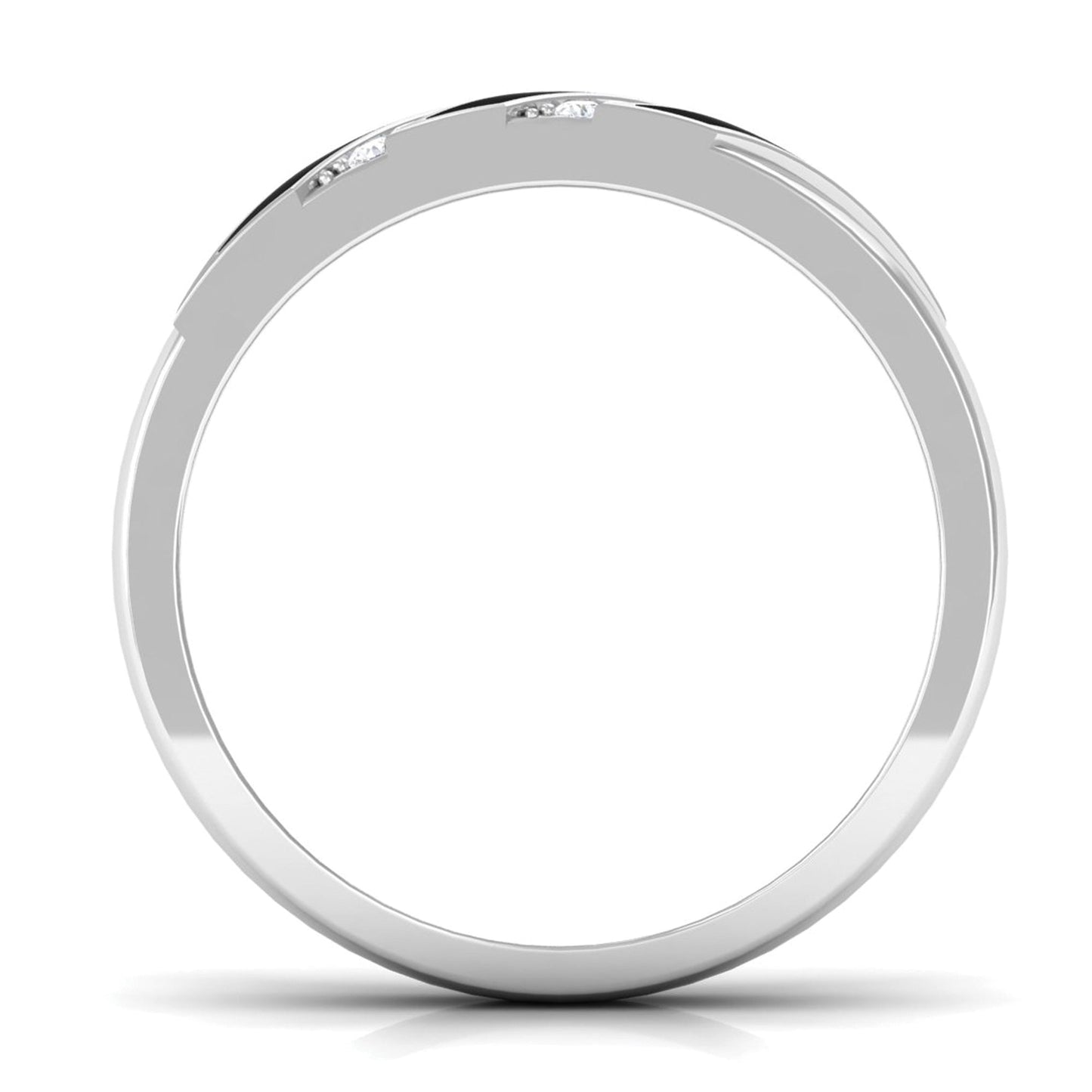 Certified Diamond Enamel Wedding Band