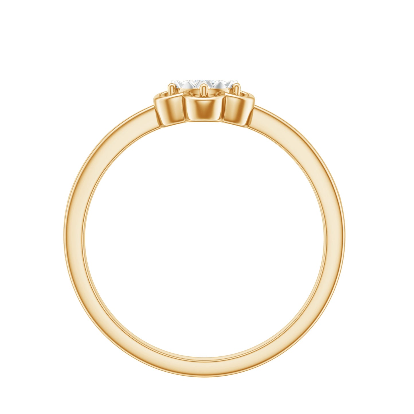 Miracle Plate Real Diamond Flower Promise Ring