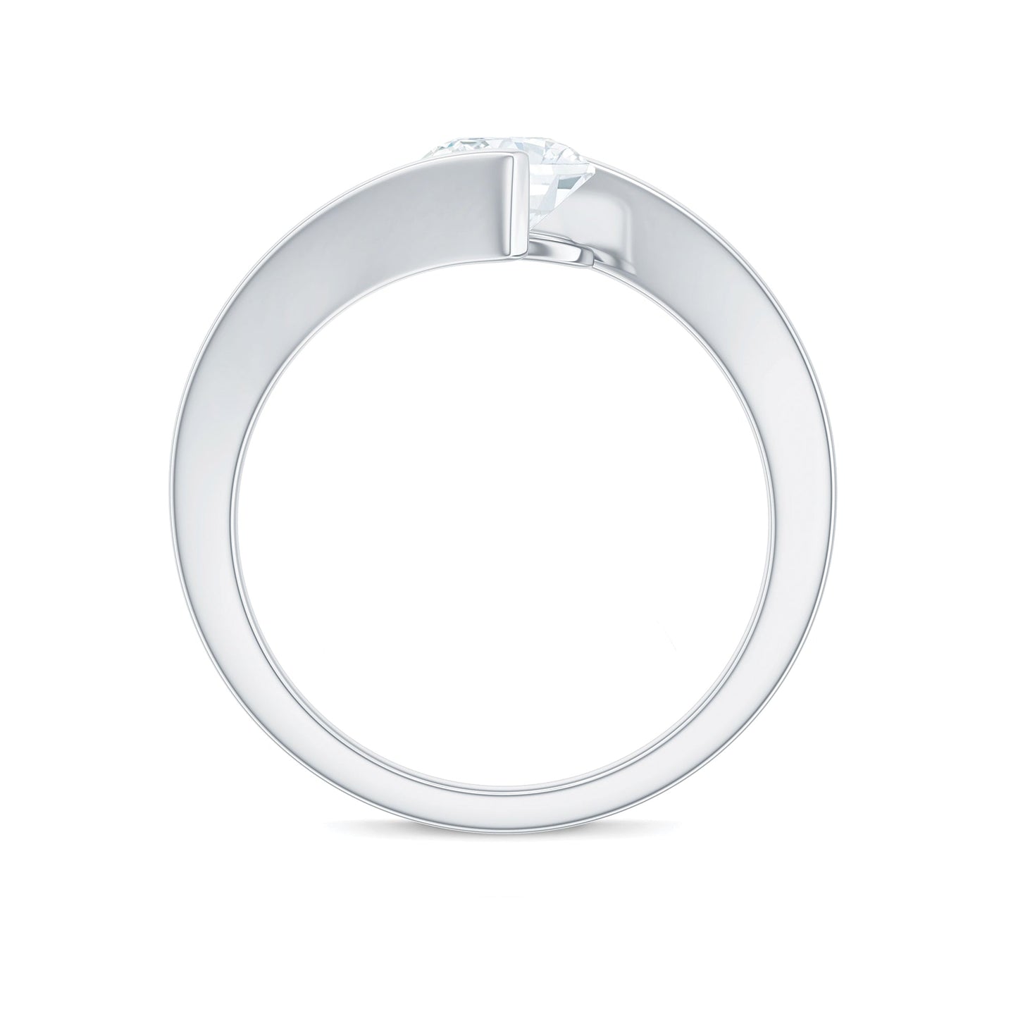 Certified 6 MM Lab Grown Diamond Tension Setting Engagement Ring