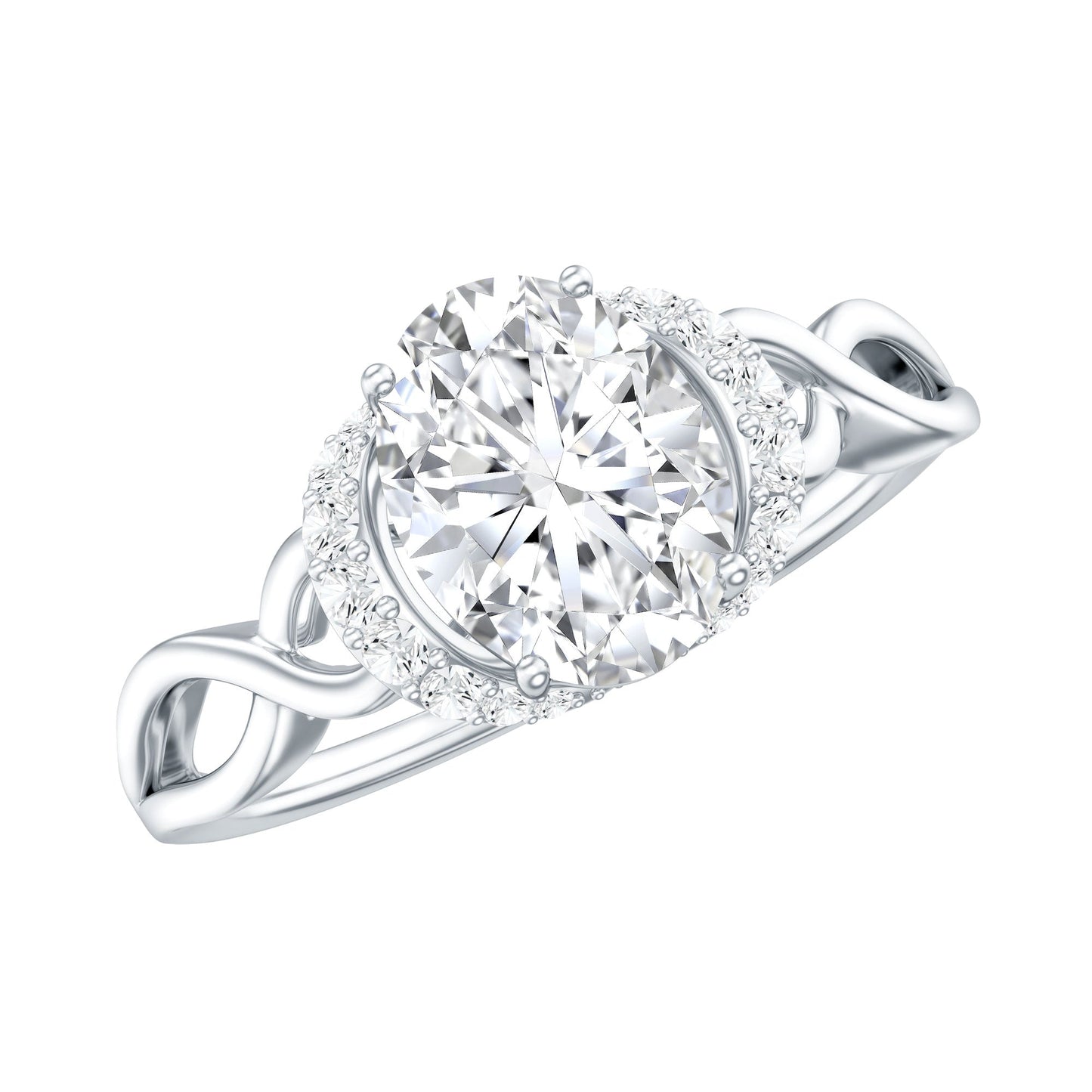 Lab Grown Diamond 6X8 MM Oval Engagement Ring For Women