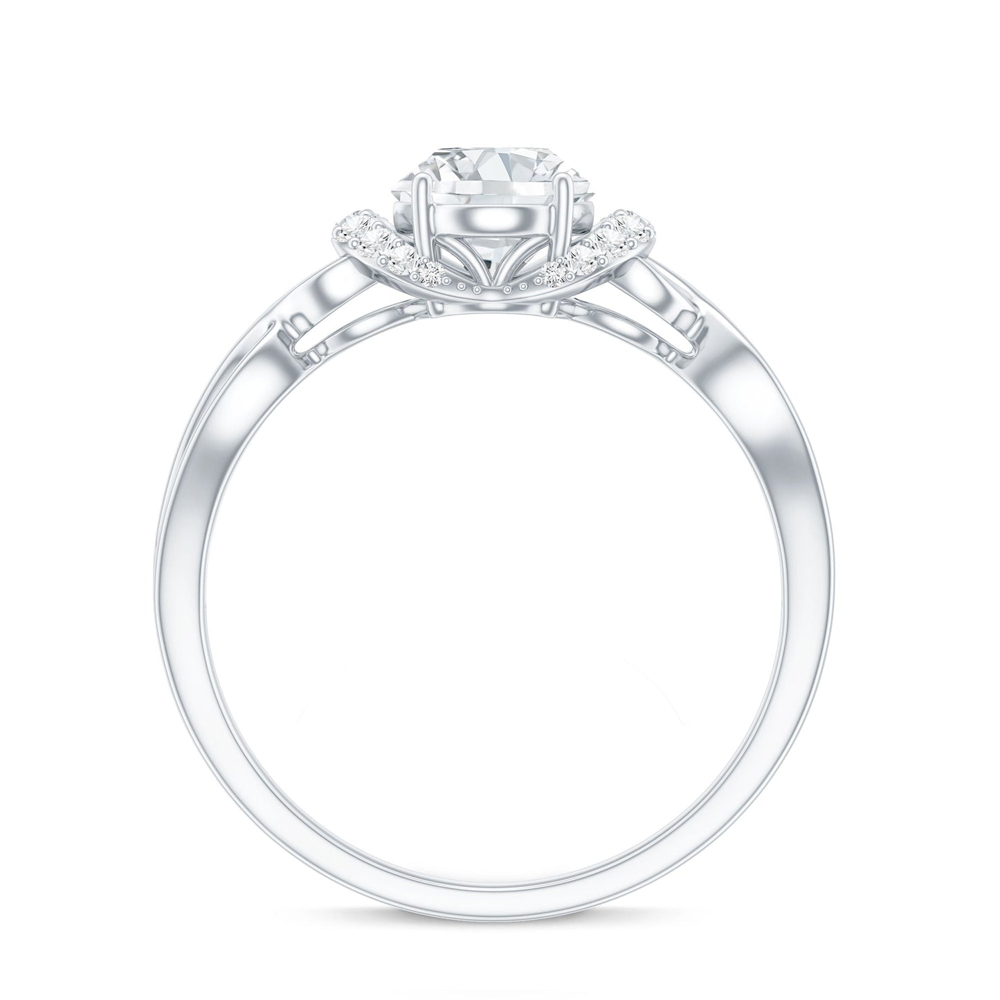 Lab Grown Diamond 6X8 MM Oval Engagement Ring For Women