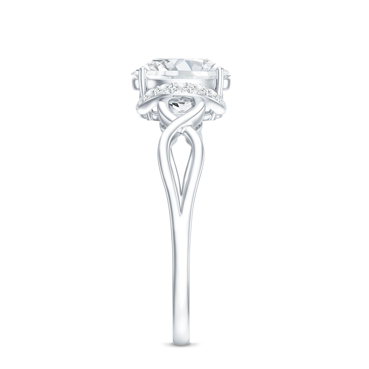 Lab Grown Diamond 6X8 MM Oval Engagement Ring For Women