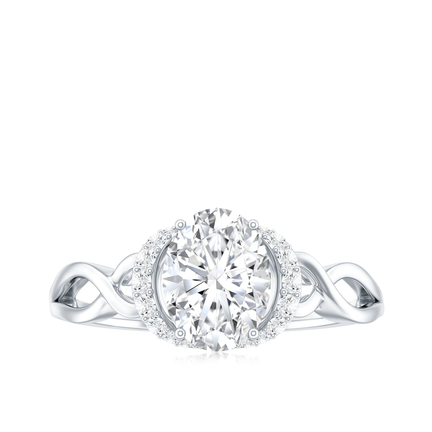 Lab Grown Diamond 6X8 MM Oval Engagement Ring For Women