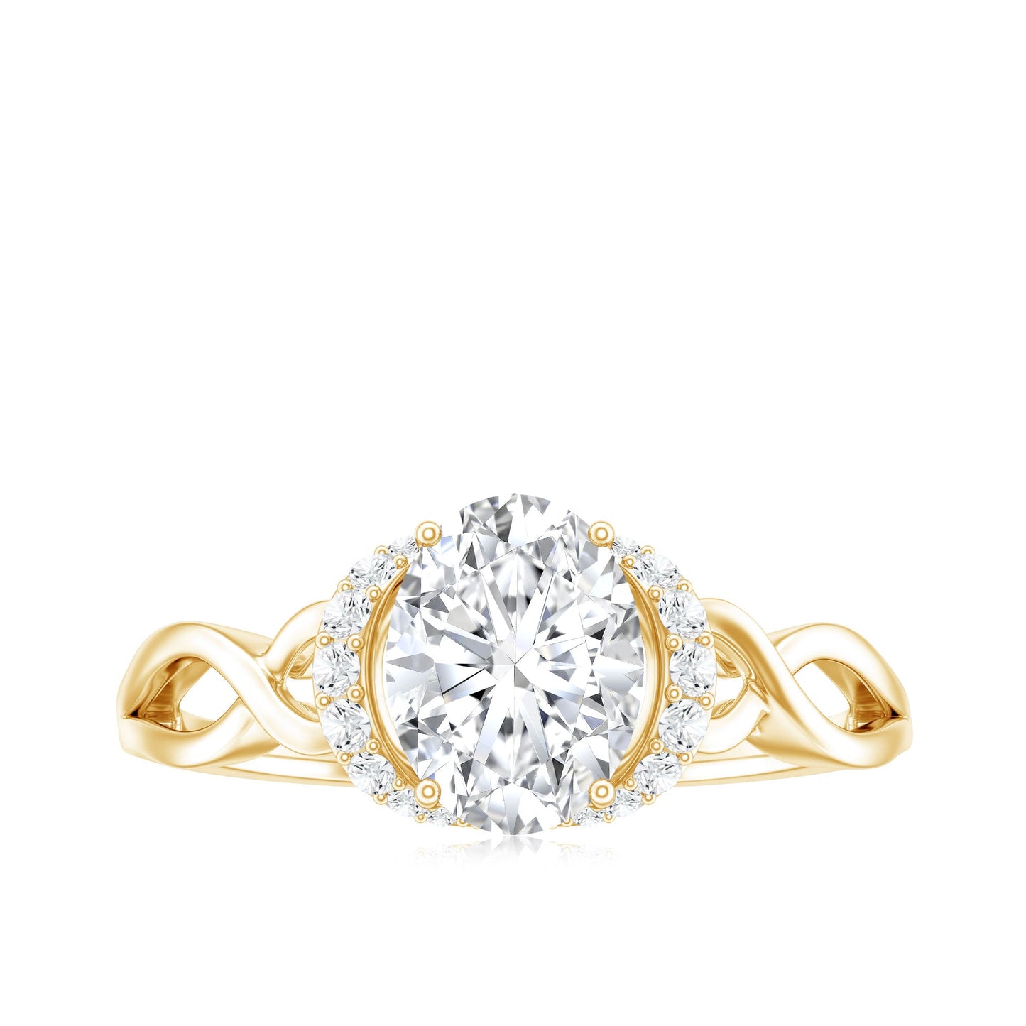 Lab Grown Diamond 6X8 MM Oval Engagement Ring For Women