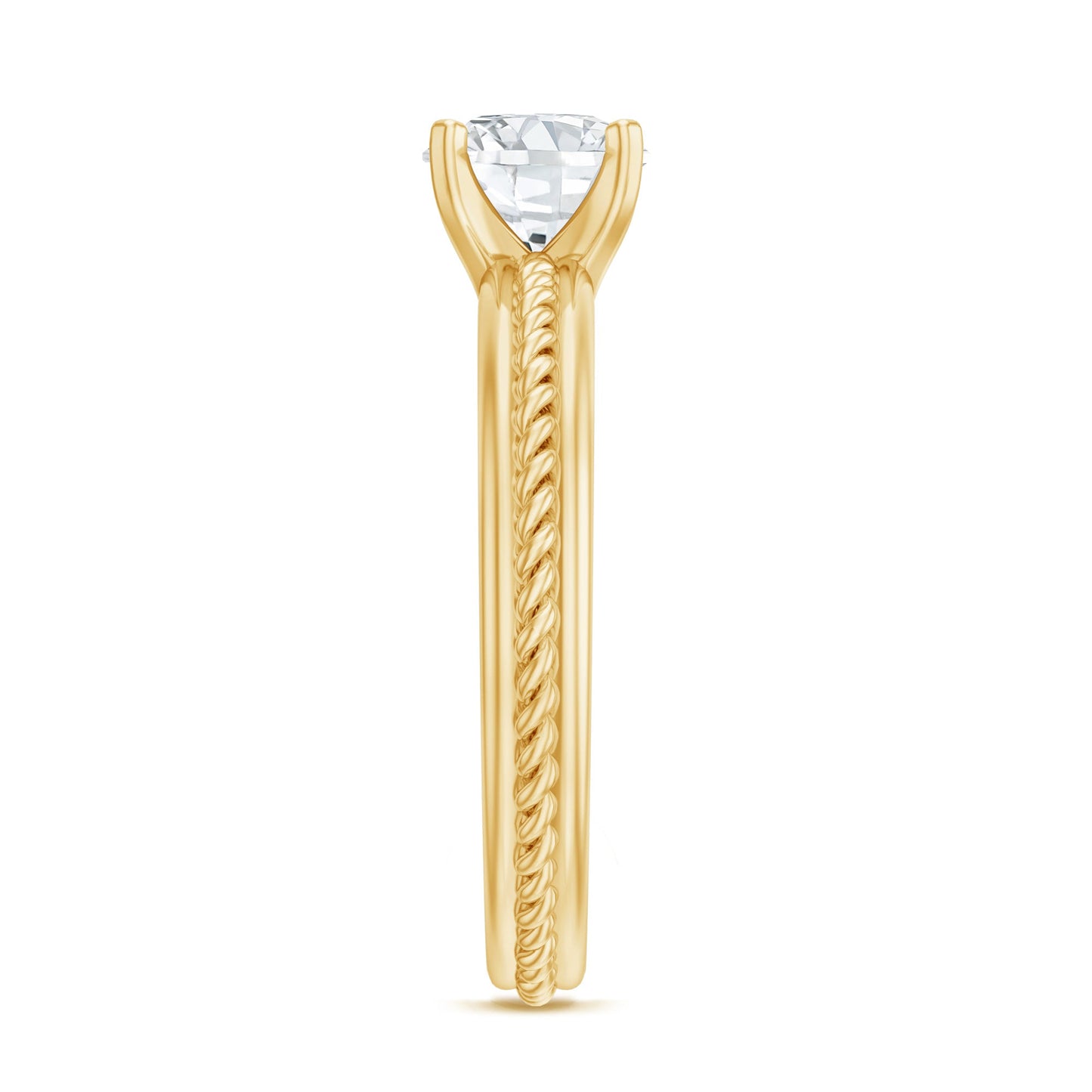 Certified Lab Grown Diamond 5 MM Round Solitaire Promise Ring