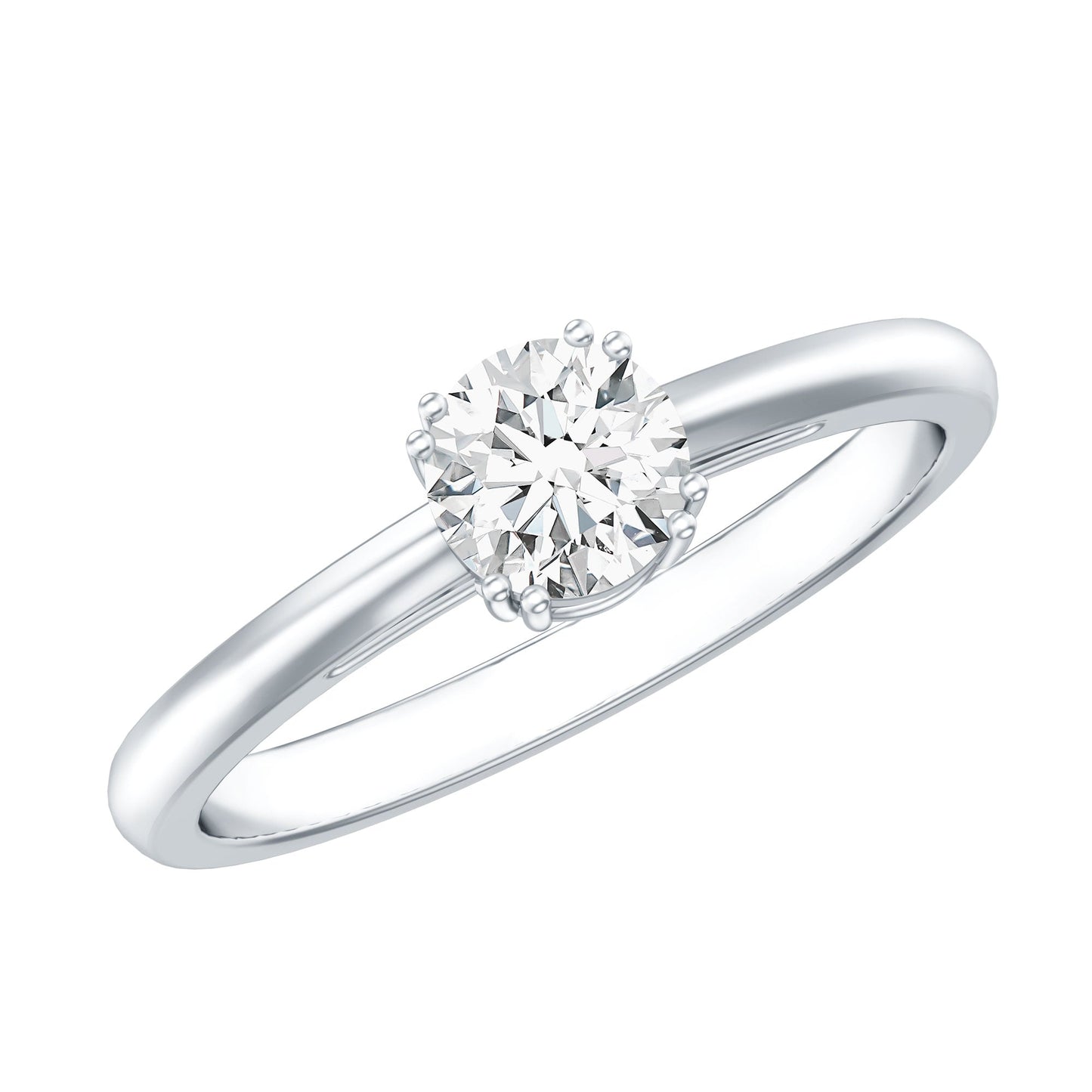 Certified 5 MM Lab Grown Diamond Solitaire Promise Ring