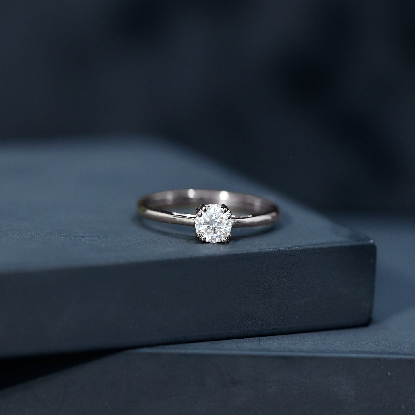 Certified 5 MM Lab Grown Diamond Solitaire Promise Ring