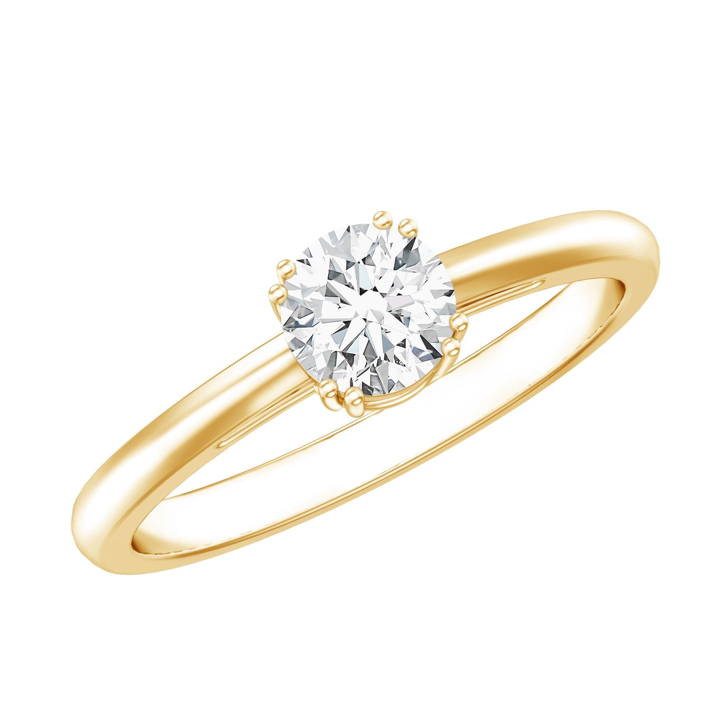 Certified 5 MM Lab Grown Diamond Solitaire Promise Ring