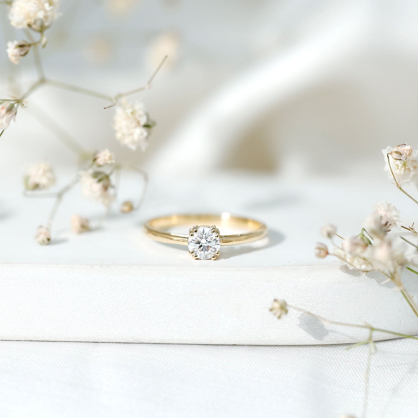 Certified 5 MM Lab Grown Diamond Solitaire Promise Ring