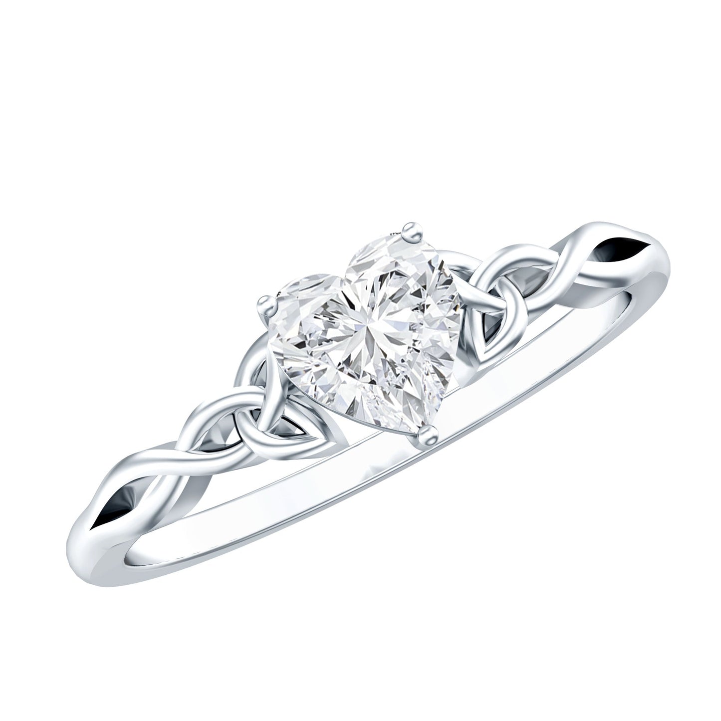 Certified Lab Grown Diamond 5 MM Heart Promise Ring