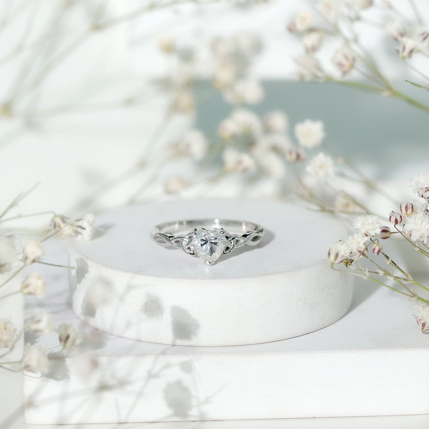 Certified Lab Grown Diamond 5 MM Heart Promise Ring