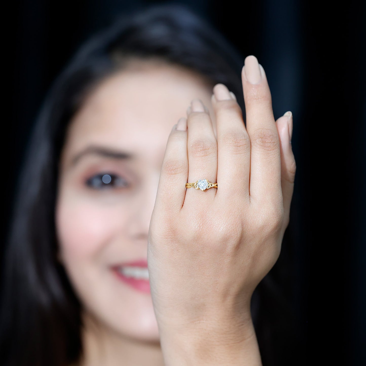 Certified Lab Grown Diamond 5 MM Heart Promise Ring
