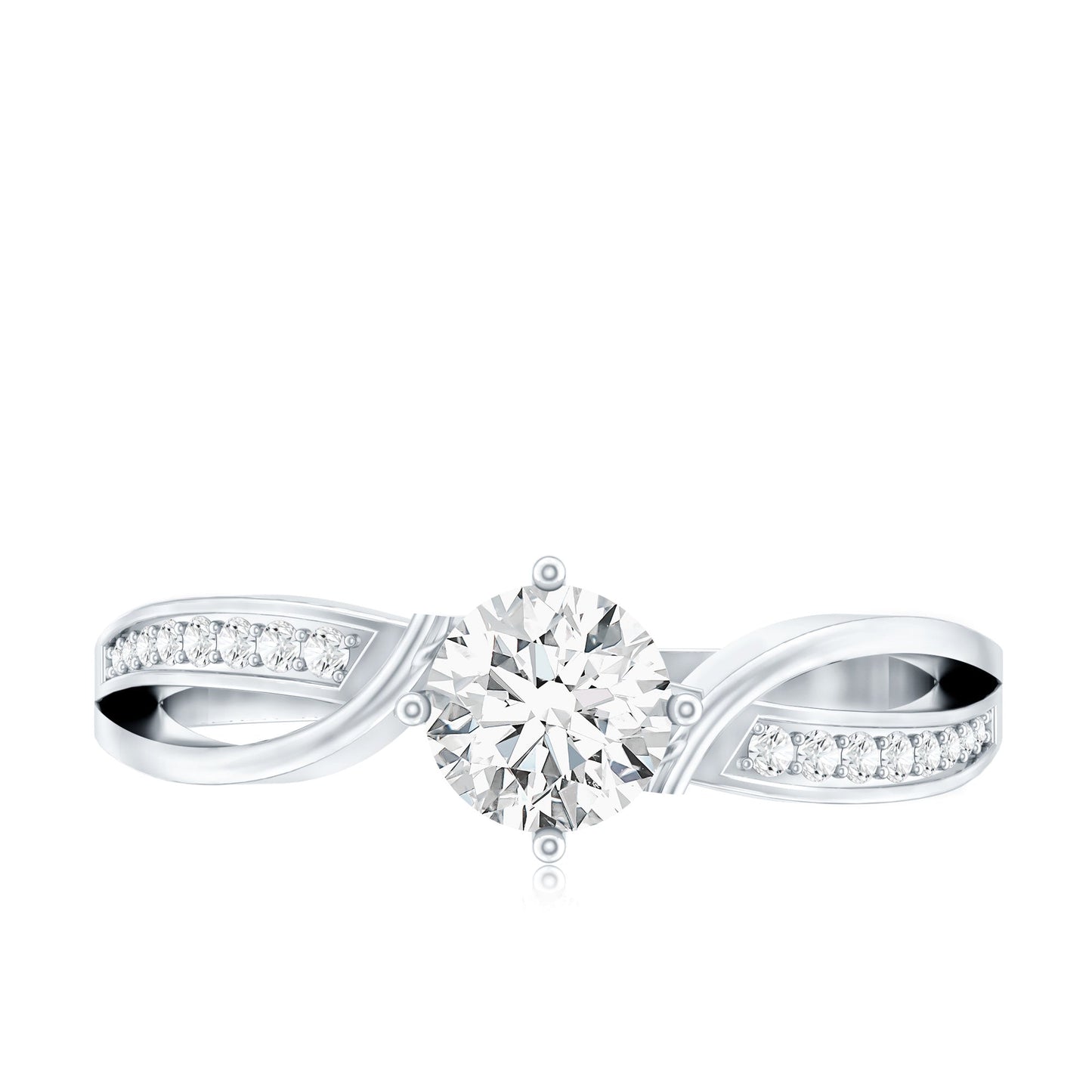 Certified Lab Grown Diamond 5 MM Infinity Engagement Ring