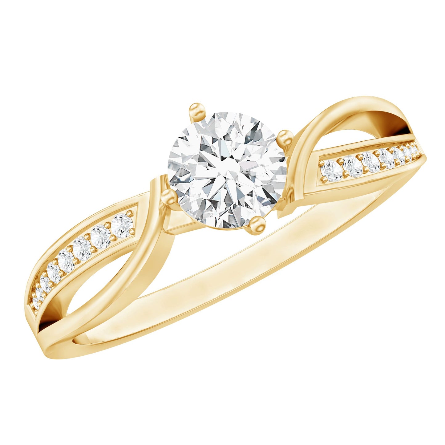 Certified Lab Grown Diamond 5 MM Infinity Engagement Ring