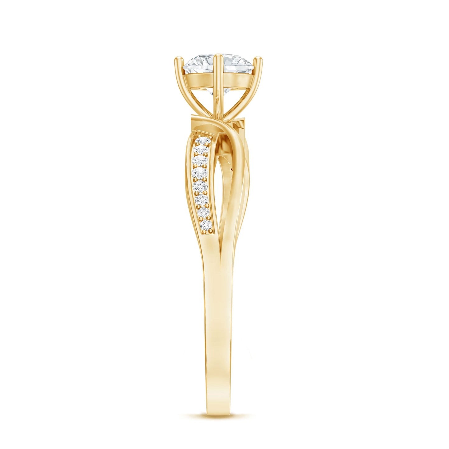 Certified Lab Grown Diamond 5 MM Infinity Engagement Ring
