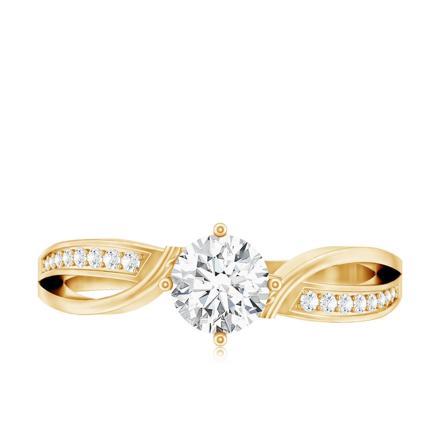 Certified Lab Grown Diamond 5 MM Infinity Engagement Ring