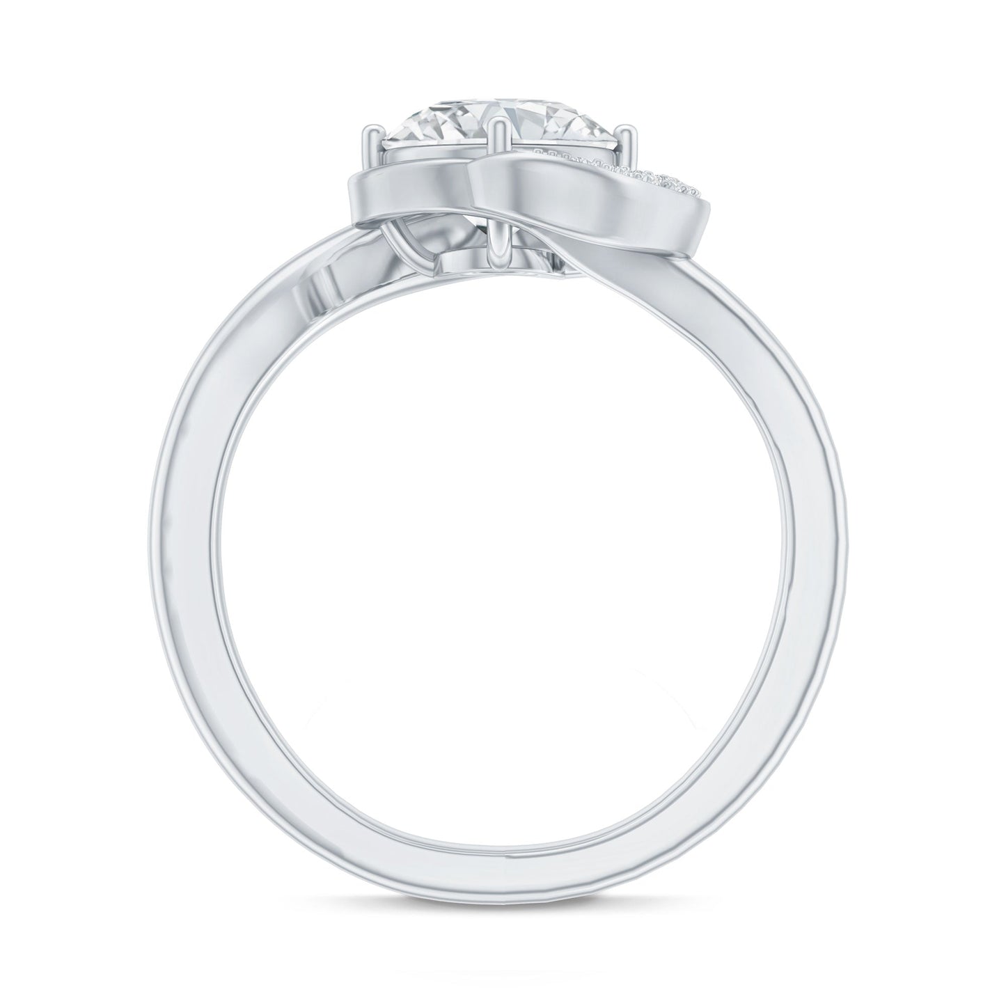 7 MM Lab Grown Diamond Unique Engagement Ring For Her