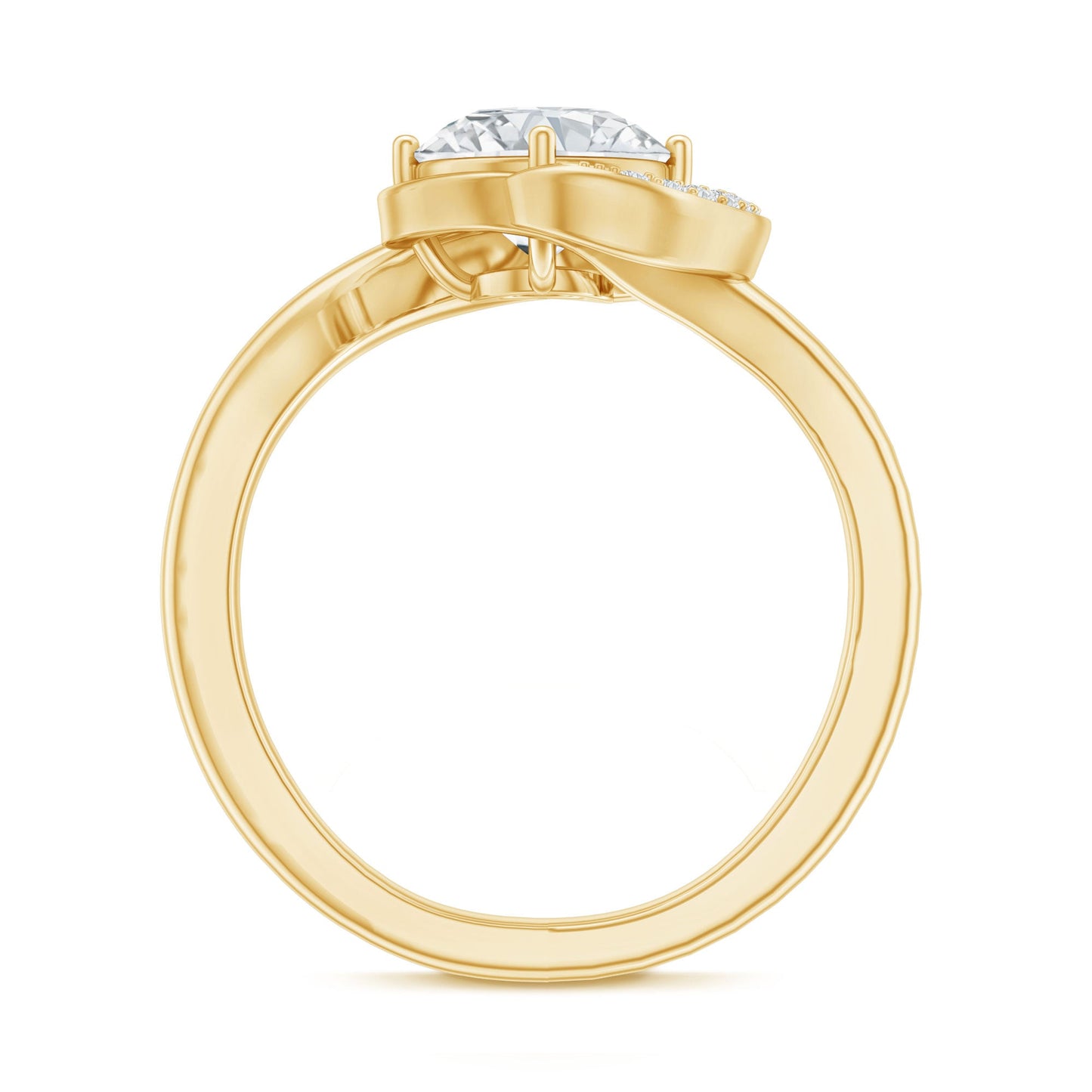 7 MM Lab Grown Diamond Unique Engagement Ring For Her