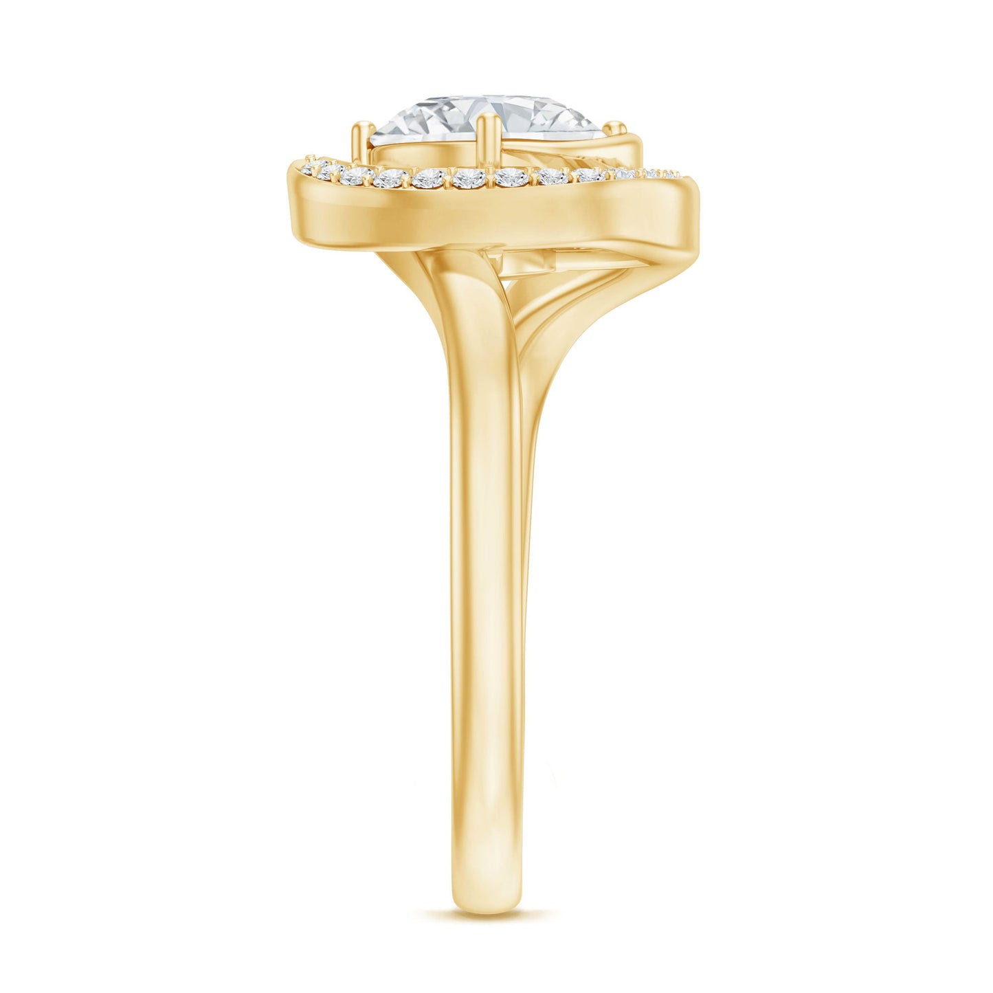 7 MM Lab Grown Diamond Unique Engagement Ring For Her