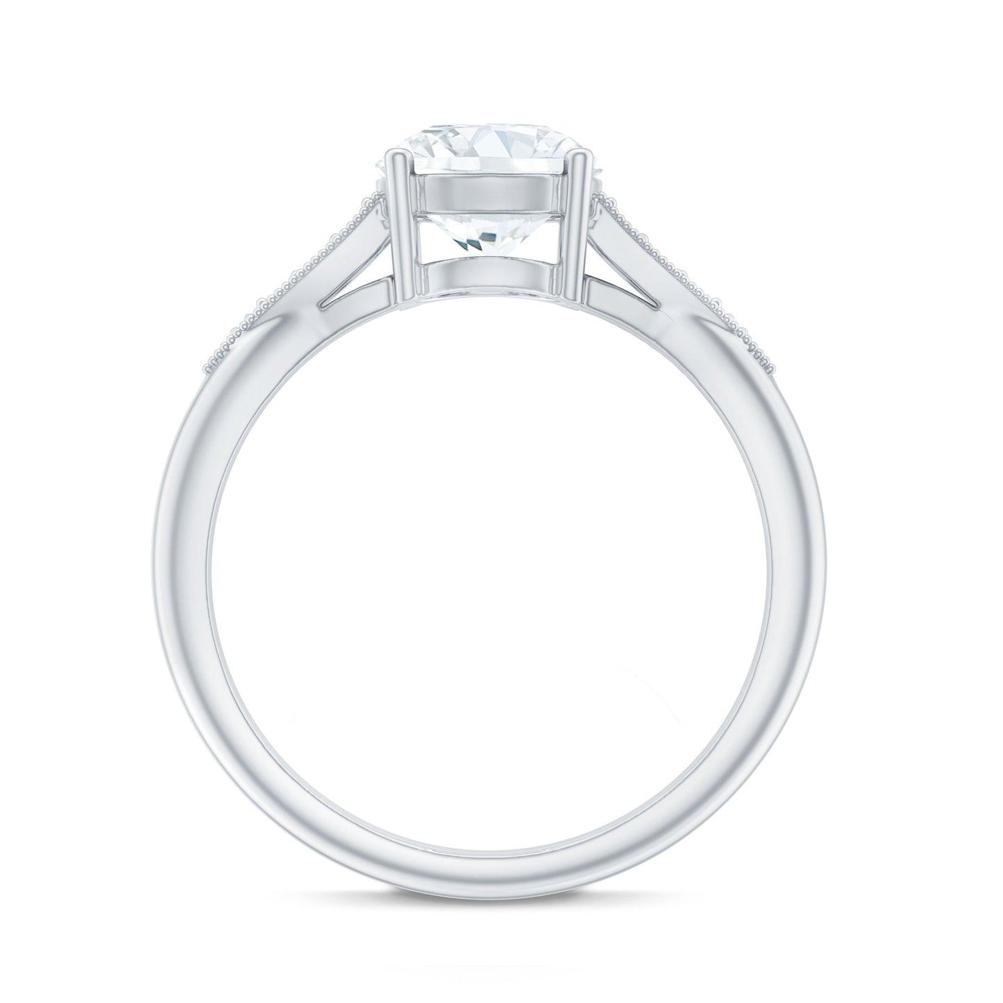 Certified Lab Grown Diamond 8MM Classic Engagement Ring
