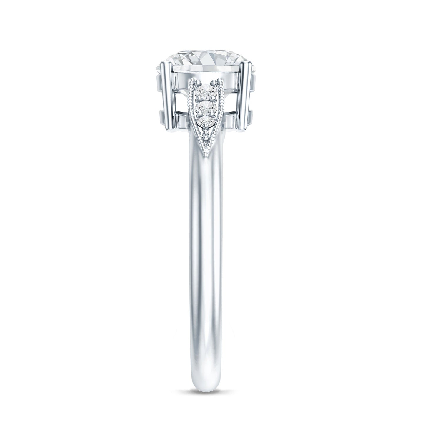 Certified Lab Grown Diamond 8MM Classic Engagement Ring