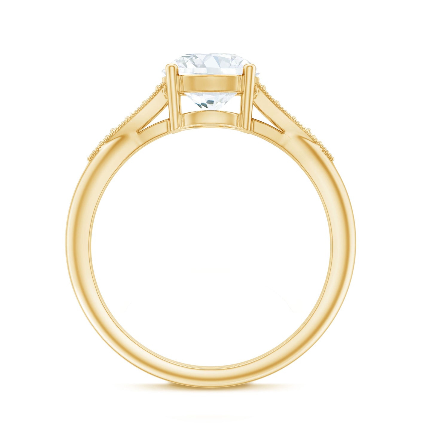 Certified Lab Grown Diamond 8MM Classic Engagement Ring