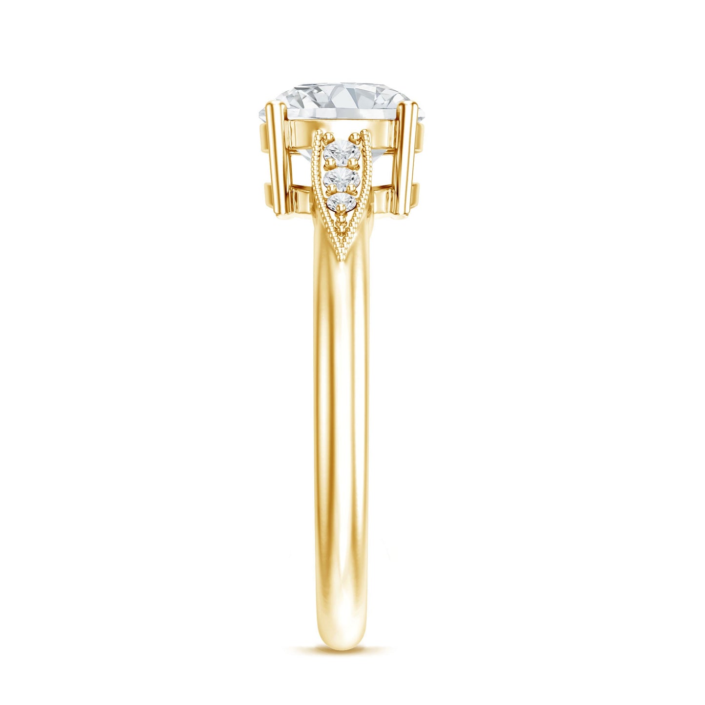 Certified Lab Grown Diamond 8MM Classic Engagement Ring