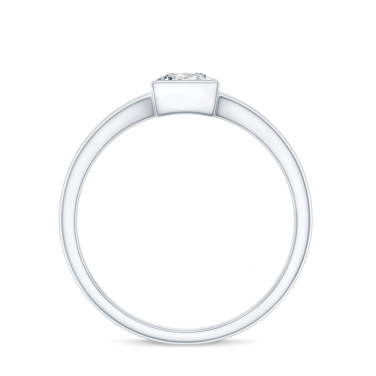 Certified Lab Grown Diamond 5 MM Solitaire Promise Ring