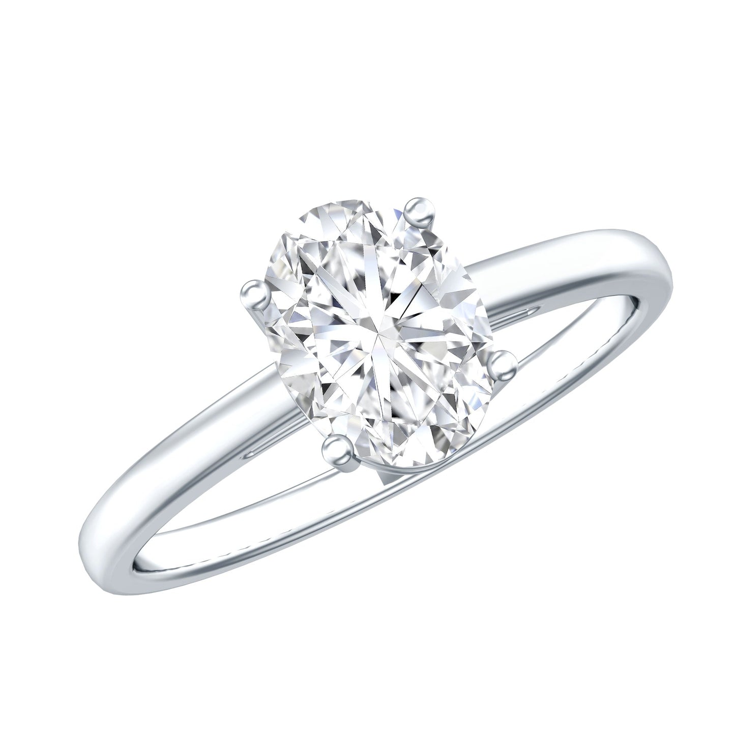 Certified 1 Carat Lab Grown Diamond Engagement Ring