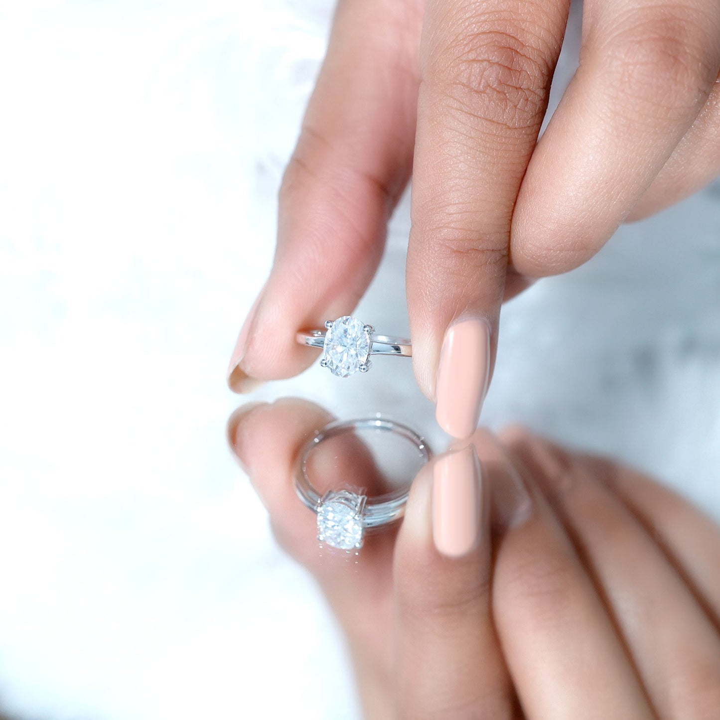 Certified 1 Carat Lab Grown Diamond Engagement Ring