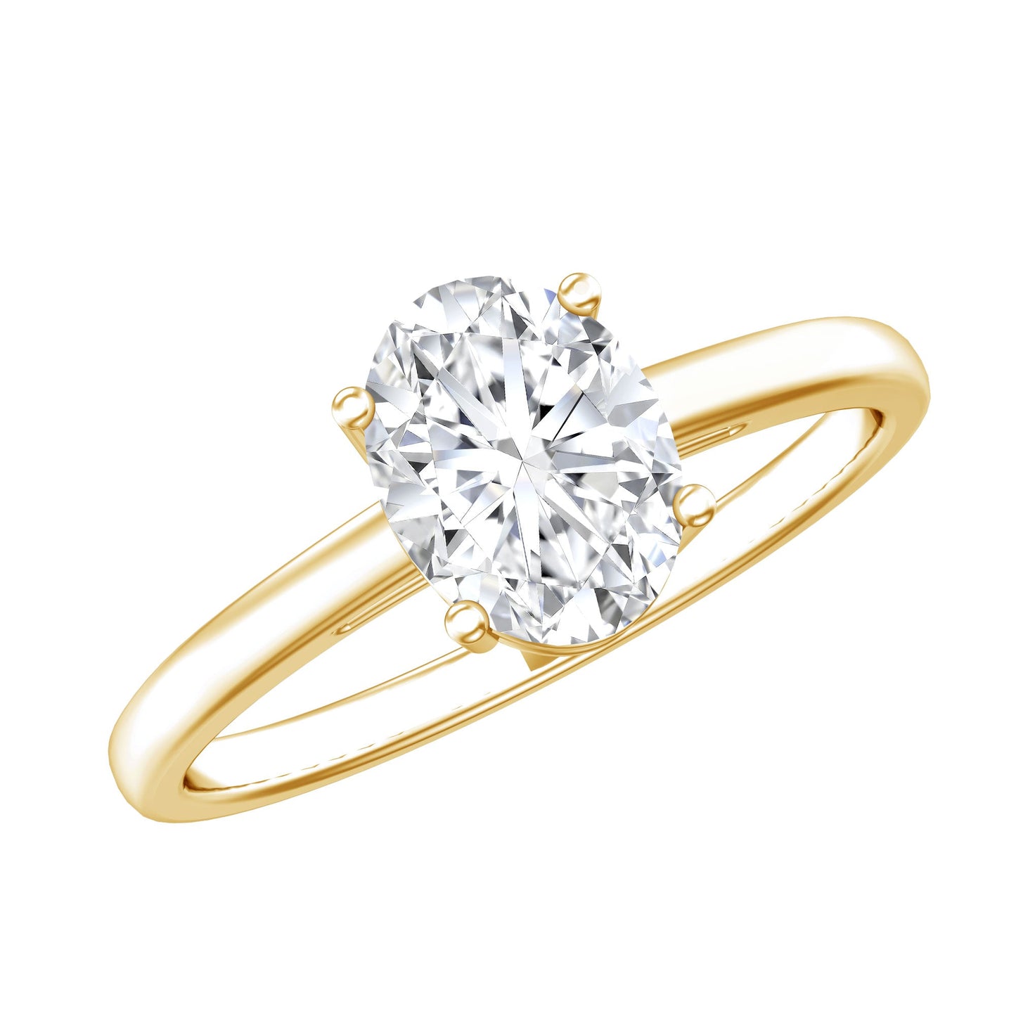 Certified 1 Carat Lab Grown Diamond Engagement Ring