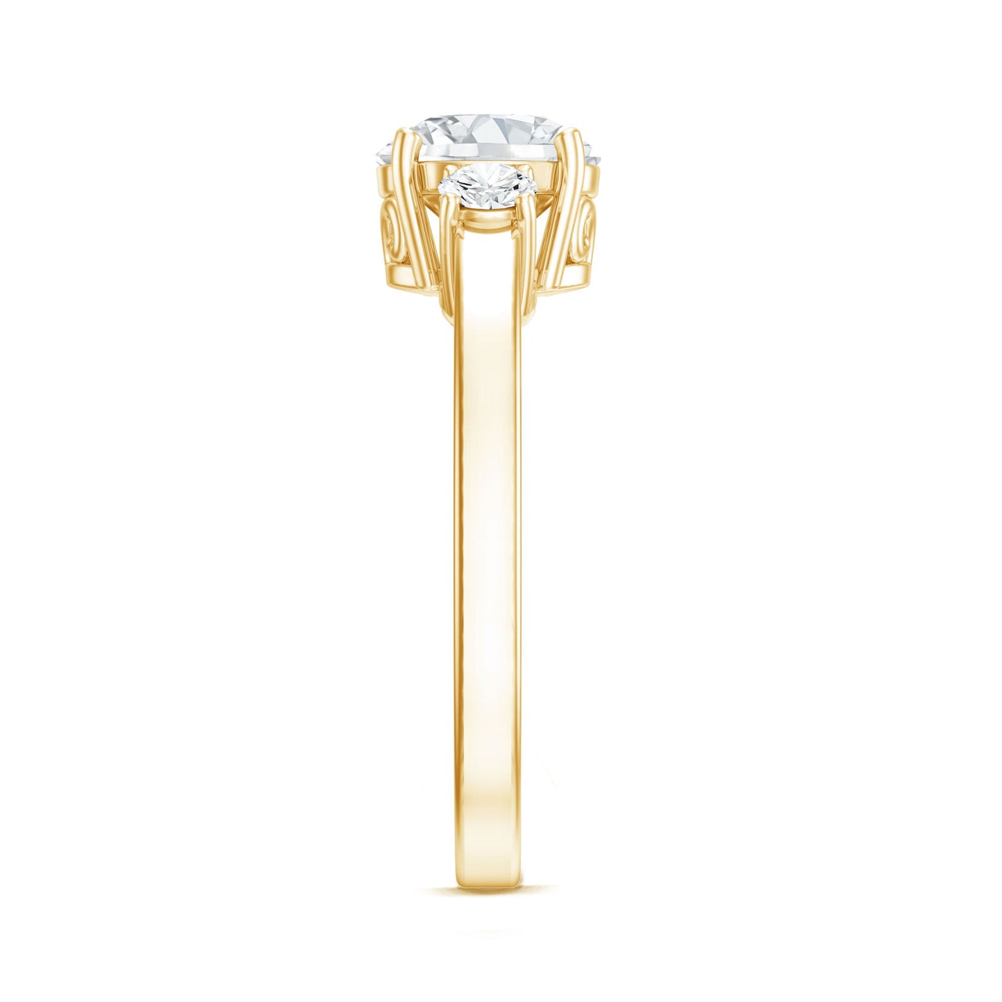 3 Stone Lab Grown Diamond Engagement Ring for Women