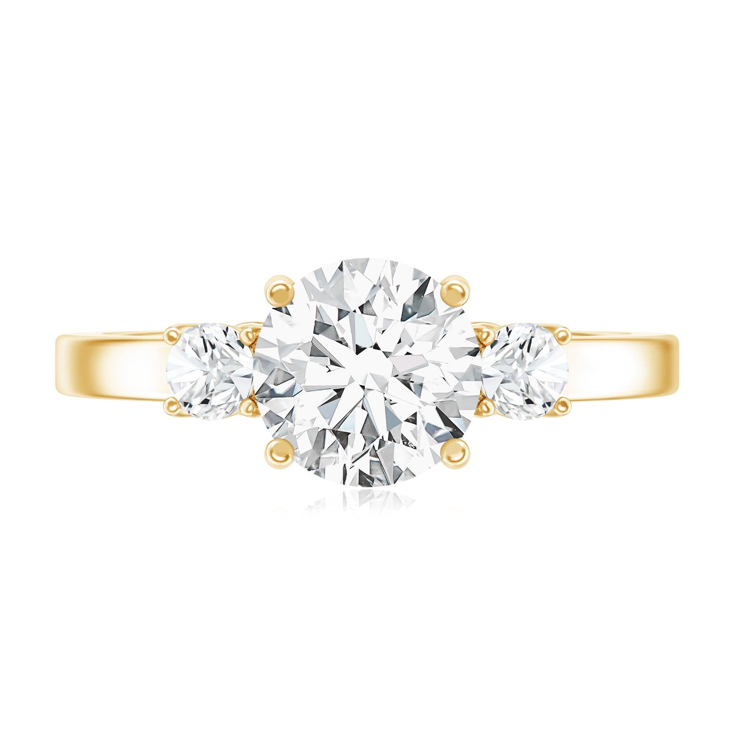 3 Stone Lab Grown Diamond Engagement Ring for Women